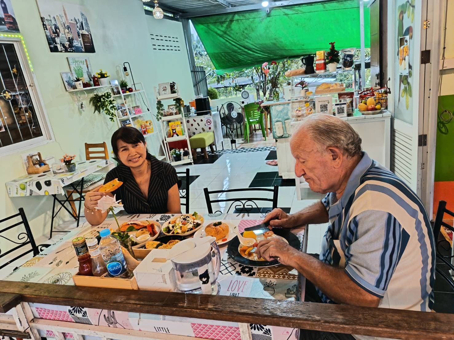 Cozy indoor dining experience at MaeKung Cafe Krabi with homemade food